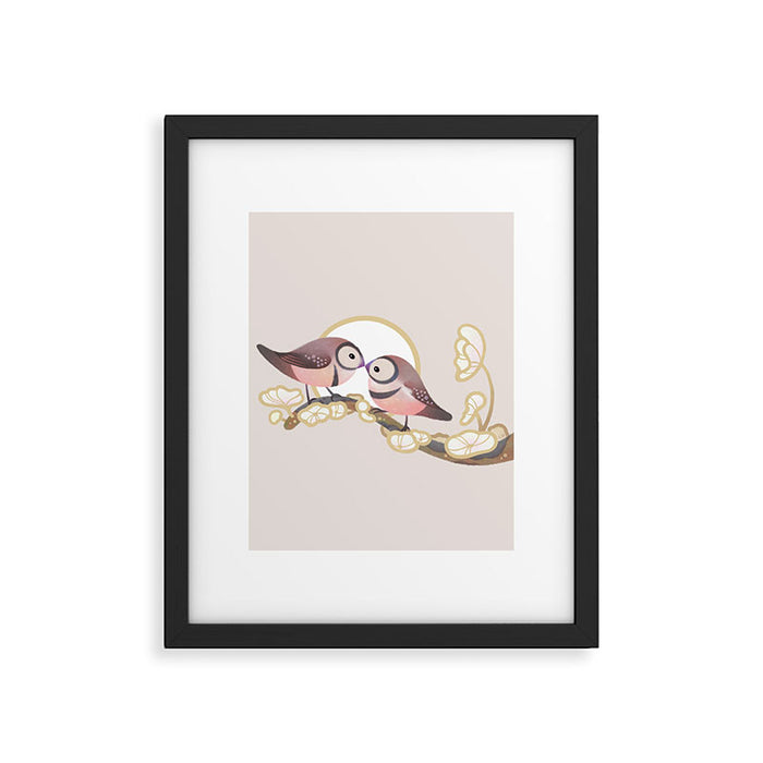 Owl finch Framed Art Print Gallery Image 1