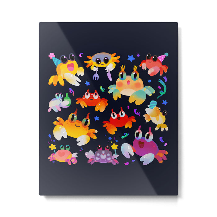 Party crab Metal Print Gallery Image 1