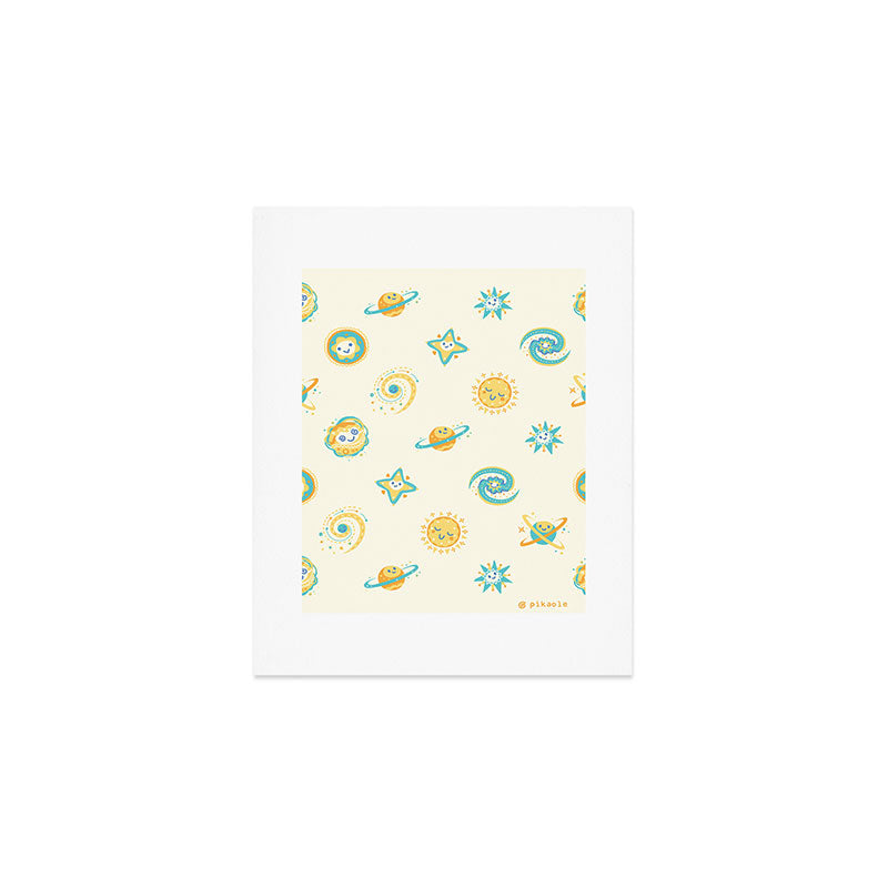 Pastel space pattern Art Print Gallery Image 1