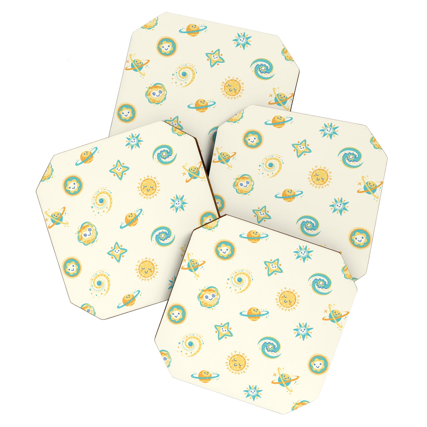 Pastel space pattern Coaster Gallery Image 1