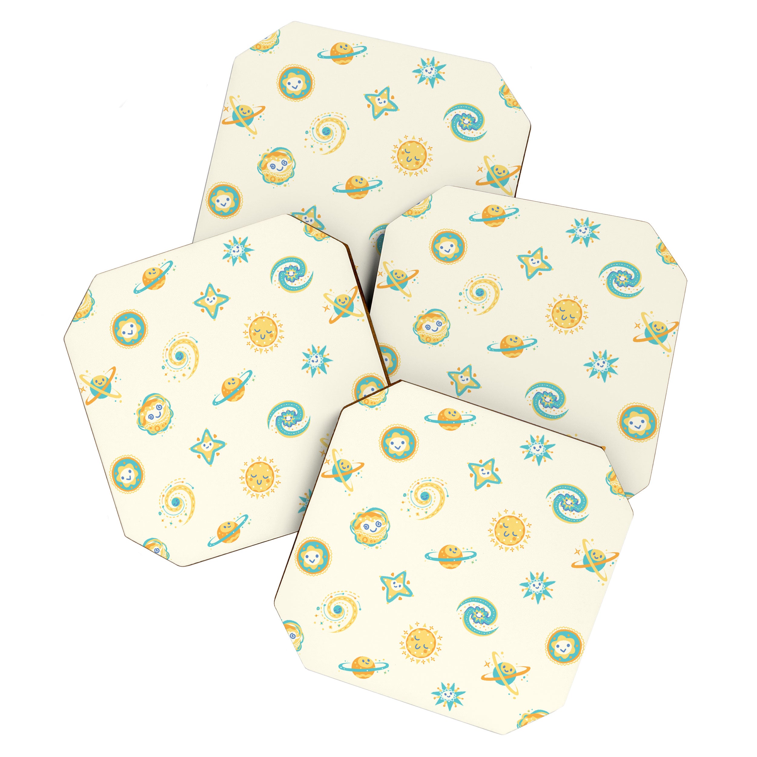 Pastel space pattern Coaster Gallery Image 1