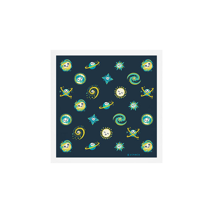 Pastel space pattern - dark Art Print Gallery Image 1