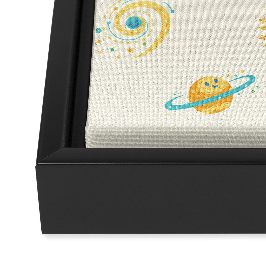 Pastel space pattern Framed Canvas Print Gallery Image 3