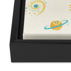 Pastel space pattern Framed Canvas Print Gallery Image 3