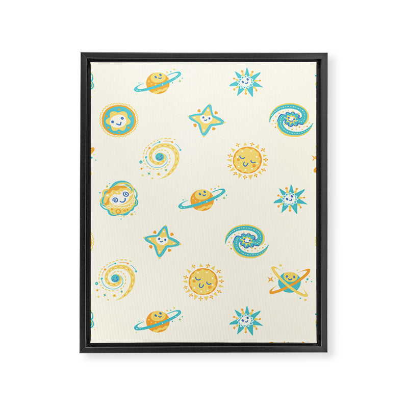 Pastel space pattern Framed Canvas Print Gallery Image 8