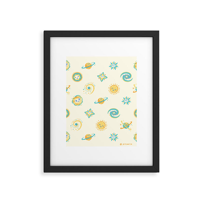 Pastel space pattern Framed Art Print Gallery Image 6