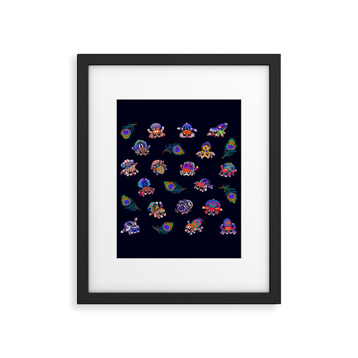 Peacock spider Framed Art Print Gallery Image 1