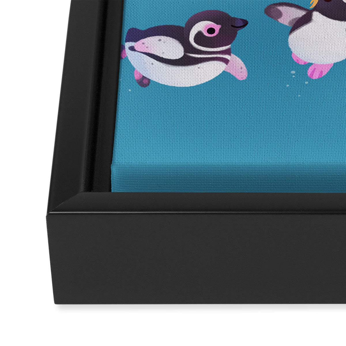 Penguin day Framed Canvas Print Gallery Image 3