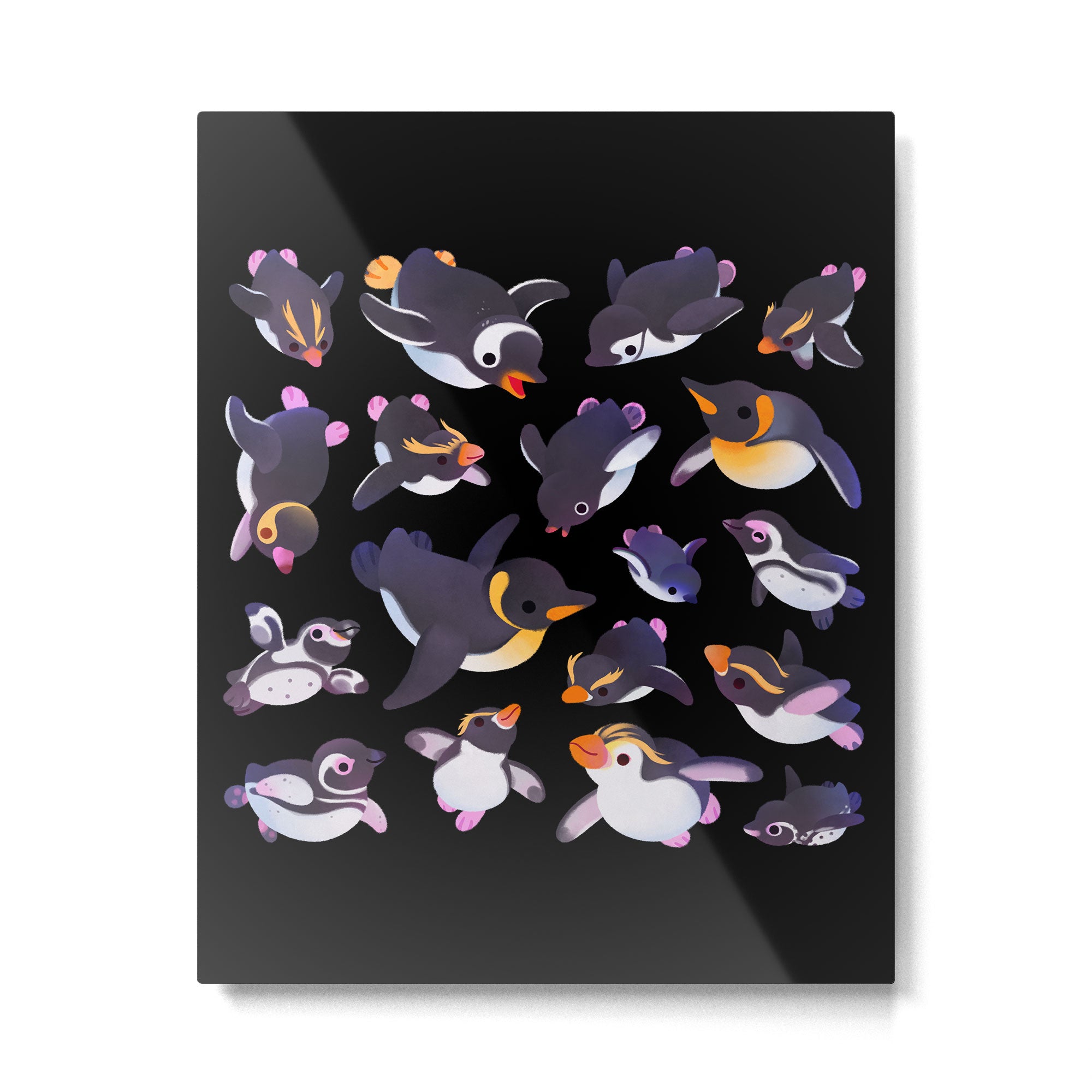 Penguin day - Name /dark Metal Print Gallery Image 6