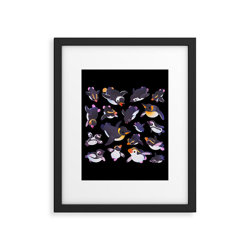 Penguin day - Name /dark Framed Art Print Gallery Image 6
