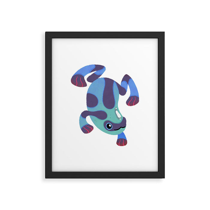Poison dart frogs - dark Framed Art Print Gallery Image 1
