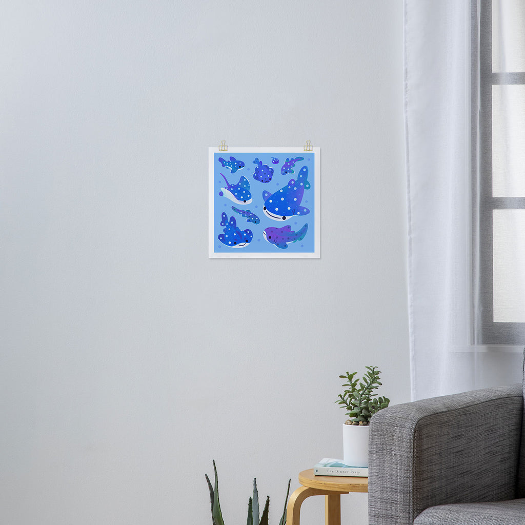 Polka dot shark Art Print Gallery Image 3