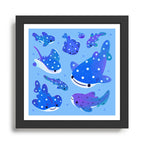 Polka dot shark Framed Art Print Gallery Image 1