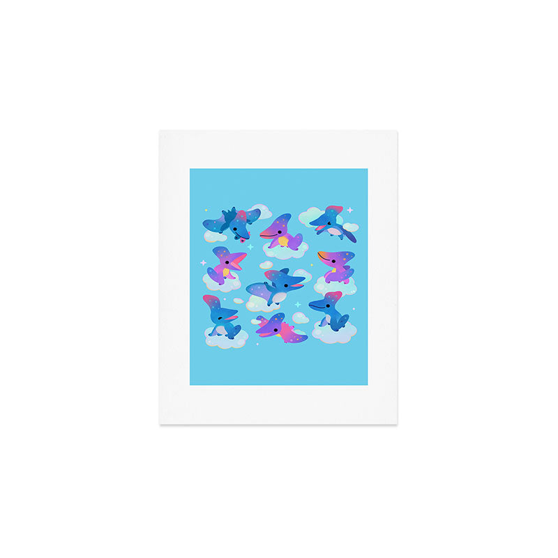 Pteranodon in the blue sky Art Print Gallery Image 1