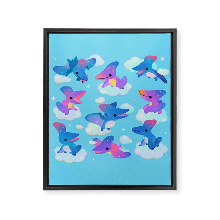 Pteranodon in the blue sky Framed Canvas Print Gallery Image 1