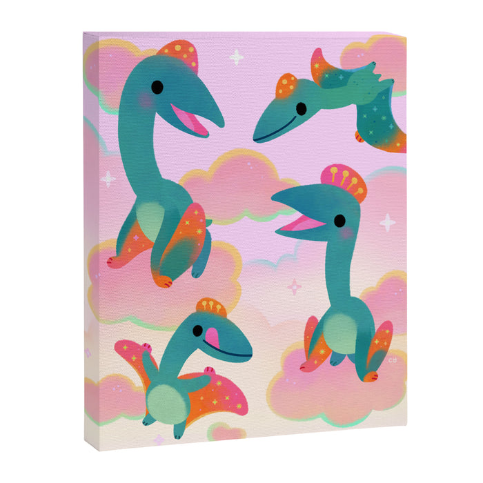 Quetzalcoatlus in the pink sky Canvas Print Gallery Image 1