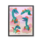 Quetzalcoatlus in the pink sky Framed Canvas Print Gallery Image 6
