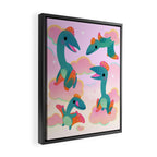 Quetzalcoatlus in the pink sky Framed Canvas Print Gallery Image 2