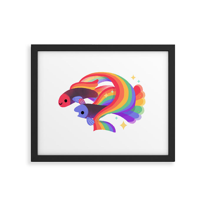 Rainbow guppy 3 Framed Art Print Gallery Image 1