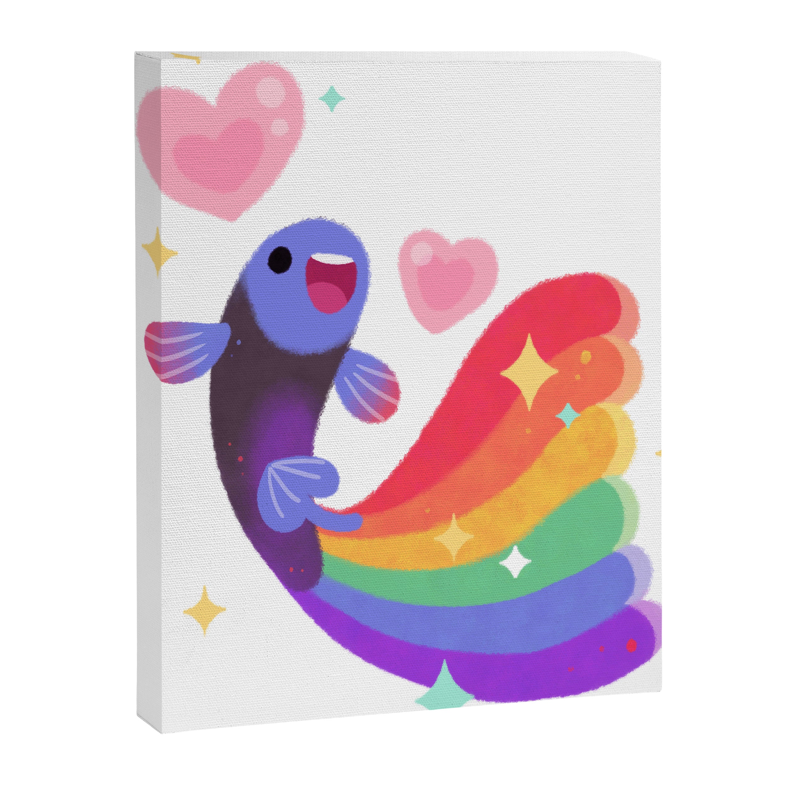 Rainbow guppy 6 Canvas Print Gallery Image 6