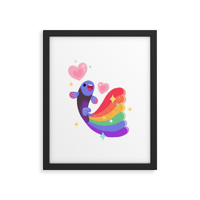 Rainbow guppy 6 Framed Art Print Gallery Image 1