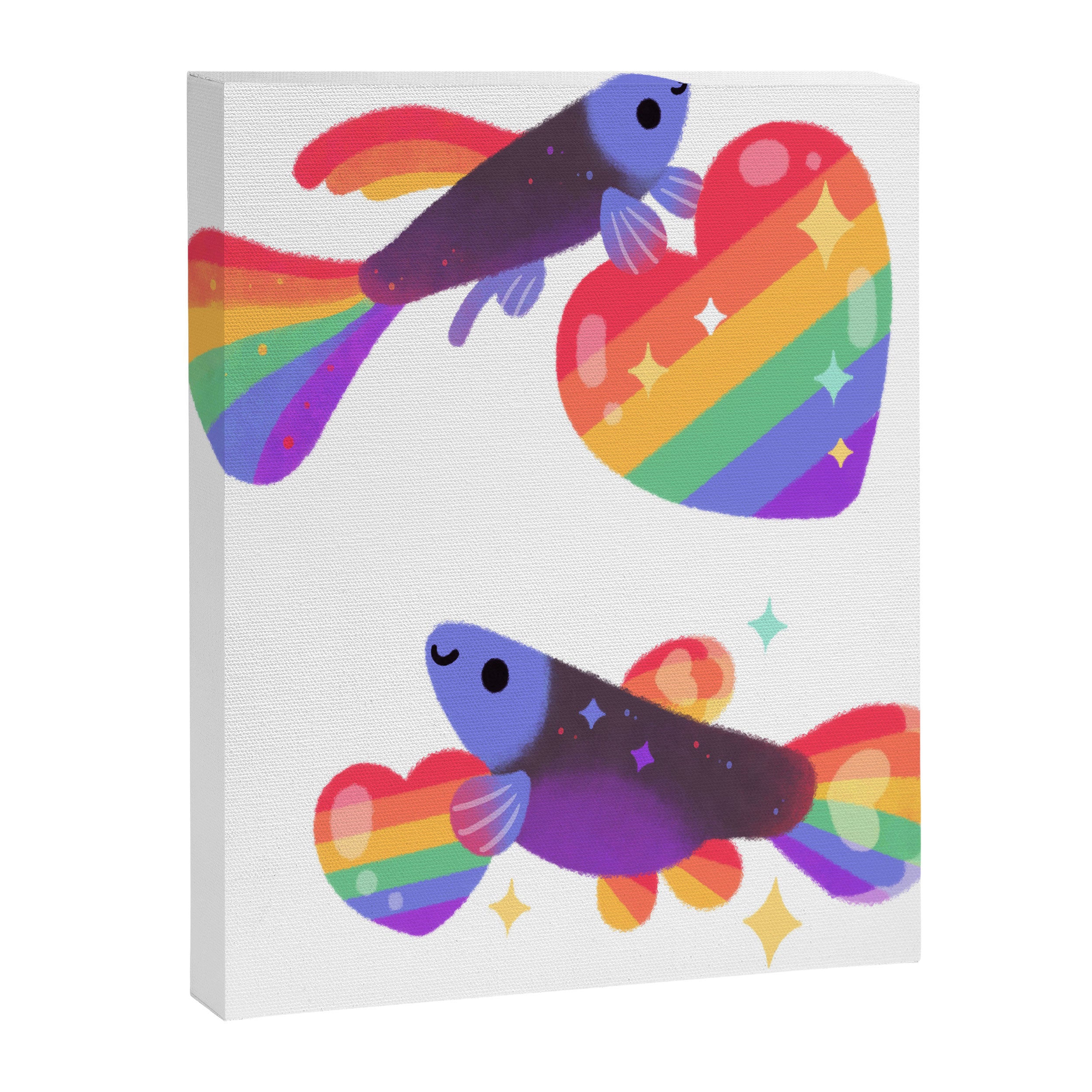 Rainbow guppy 7 Canvas Print Gallery Image 8