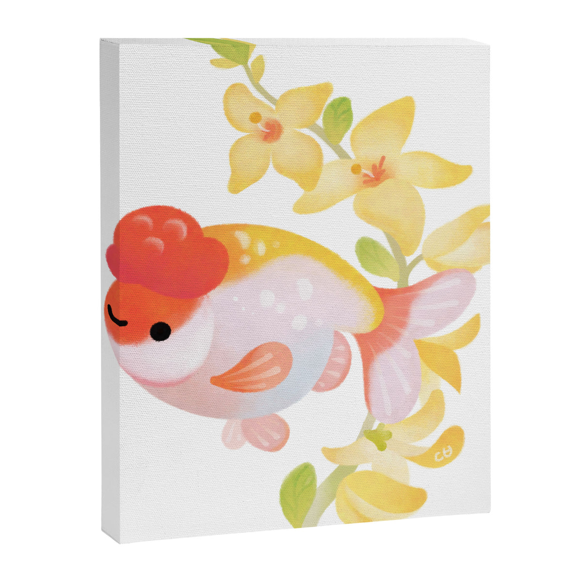 Ranchu and Forsythias Canvas Print Gallery Image 6