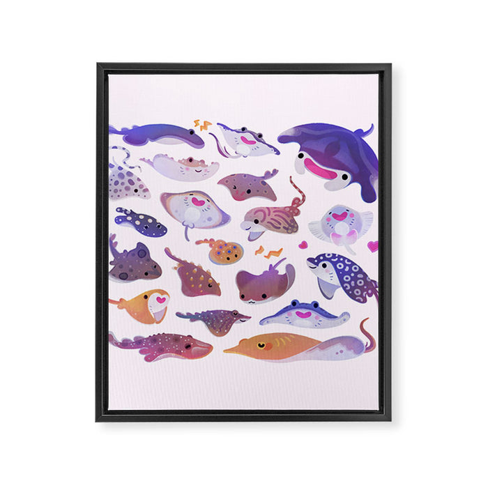 Ray day 1 - bright Framed Canvas Print Gallery Image 1
