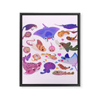 Ray day 2 - pastel Framed Canvas Print Gallery Image 8