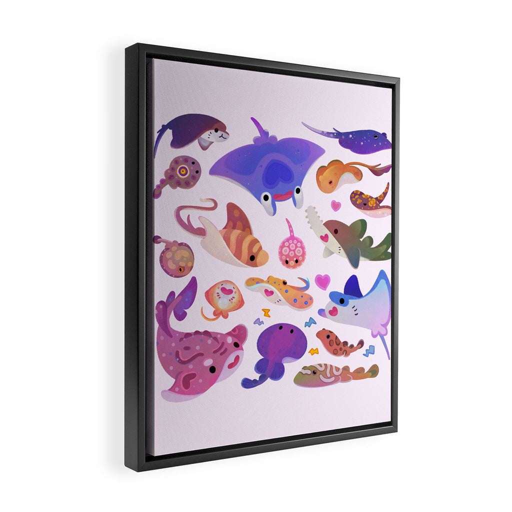 Ray day 2 - pastel Framed Canvas Print Gallery Image 2
