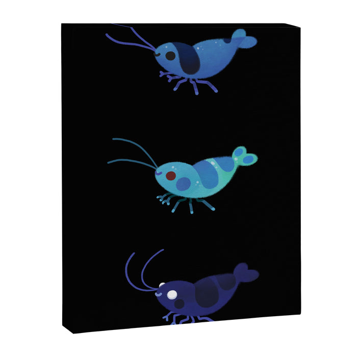 Red and blue shrimp Canvas Print Gallery Image 1