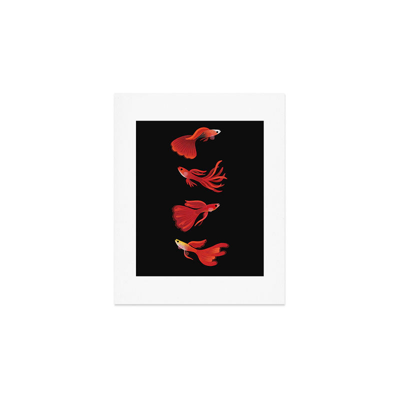 Red guppy Art Print Gallery Image 1