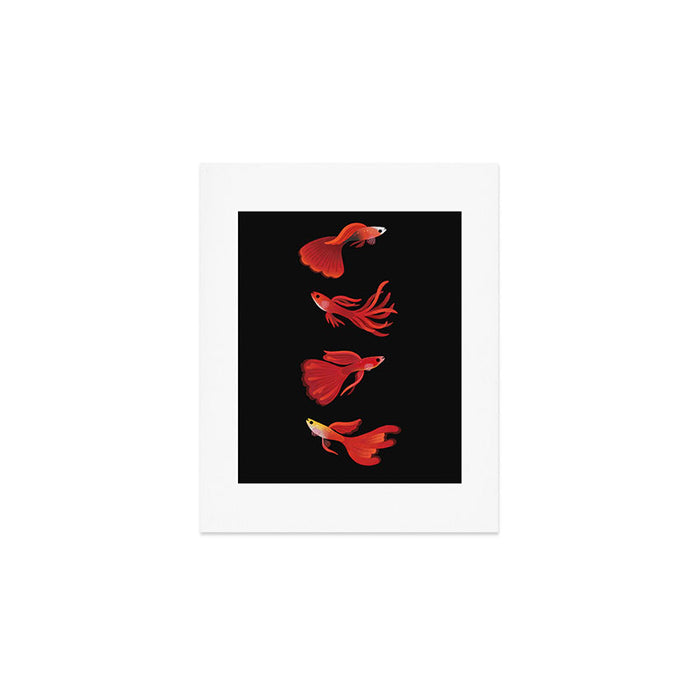 Red guppy Art Print Gallery Image 1
