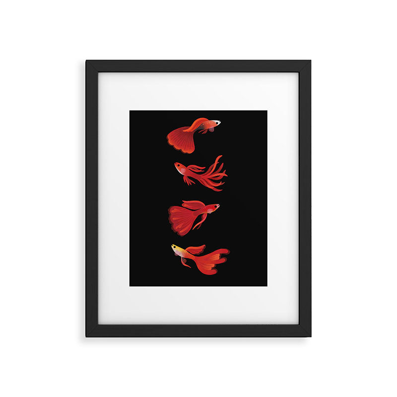 Red guppy Framed Art Print Gallery Image 5