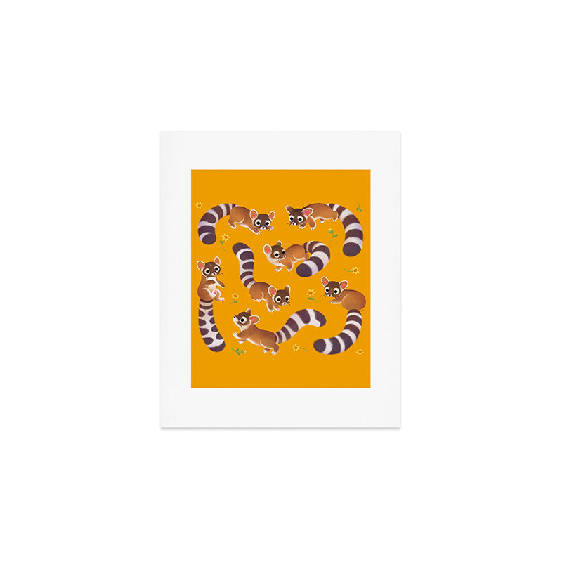 Ringtail - yellow Art Print Gallery Image 1