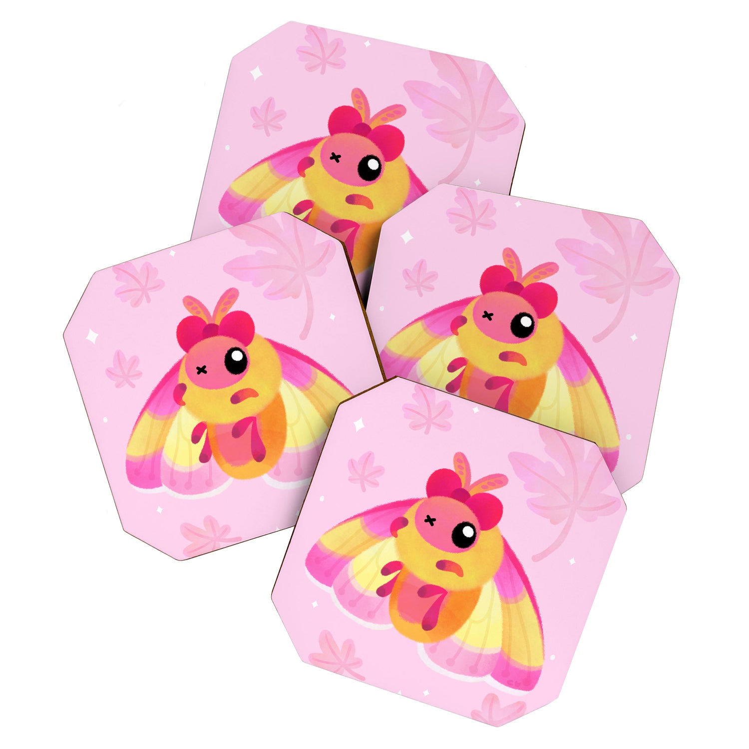 Rosy Maple Moth Coaster Gallery Image 1