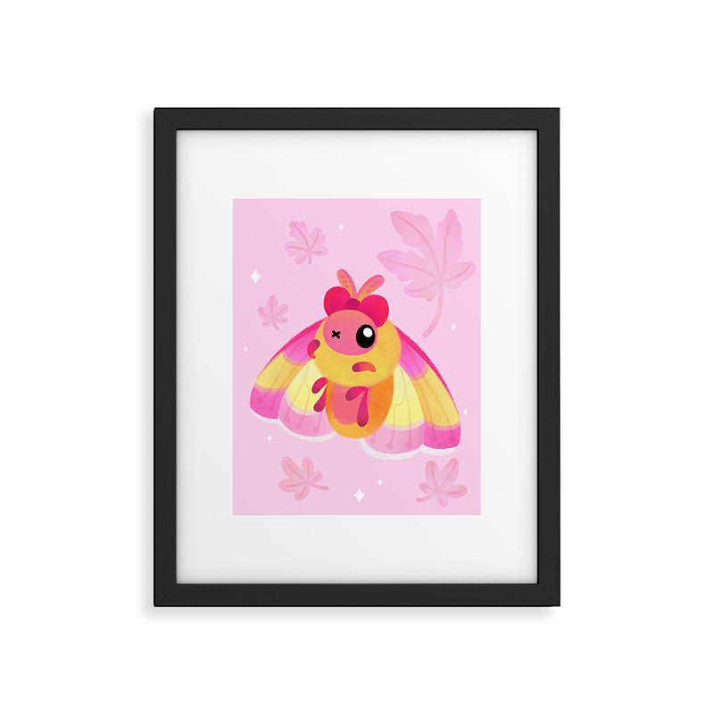 Rosy Maple Moth Framed Art Print Gallery Image 5