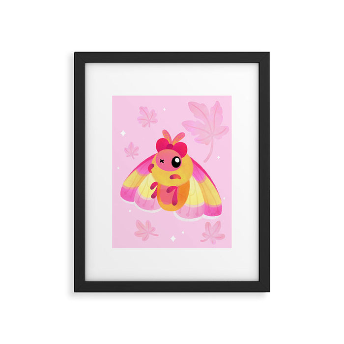 Rosy Maple Moth Framed Art Print Gallery Image 1