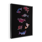 Salmon - dark Framed Canvas Print Gallery Image 2