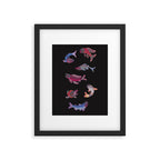 Salmon - dark Framed Art Print Gallery Image 5
