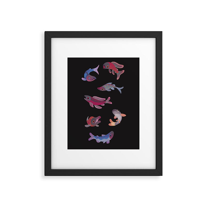 Salmon - dark Framed Art Print Gallery Image 5