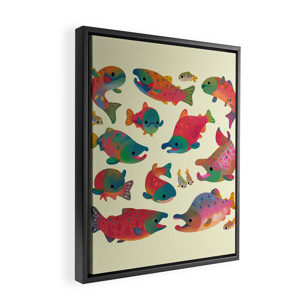 Salmon day Framed Canvas Print Gallery Image 2