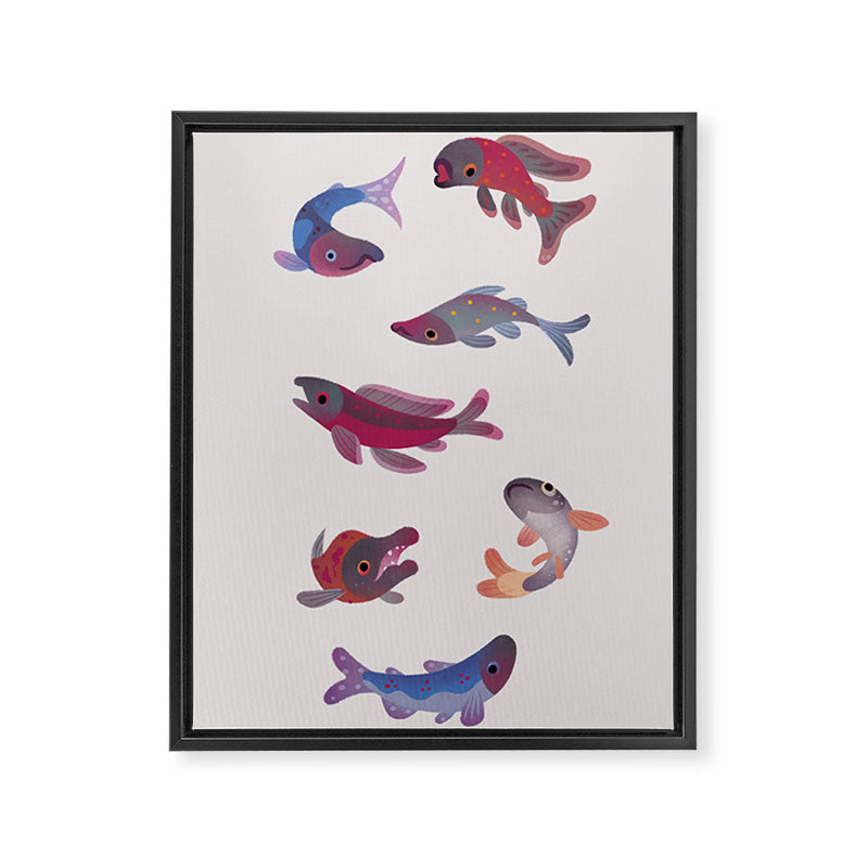 Salmon Framed Canvas Print Gallery Image 6