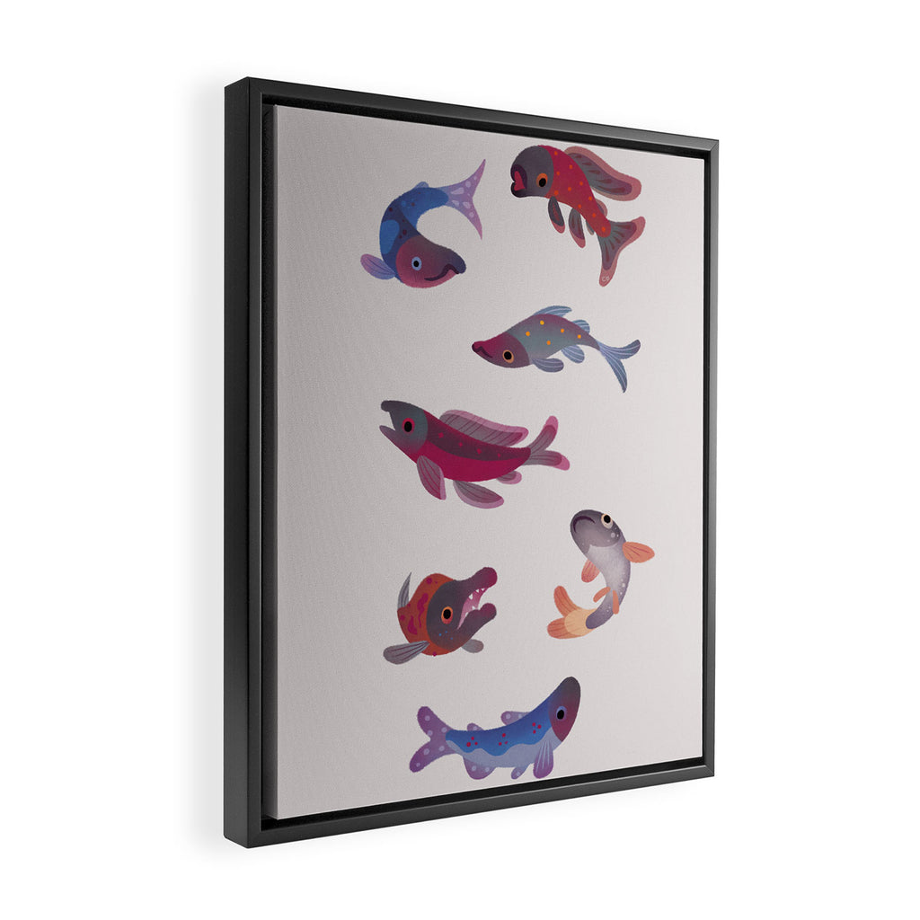 Salmon Framed Canvas Print Gallery Image 2