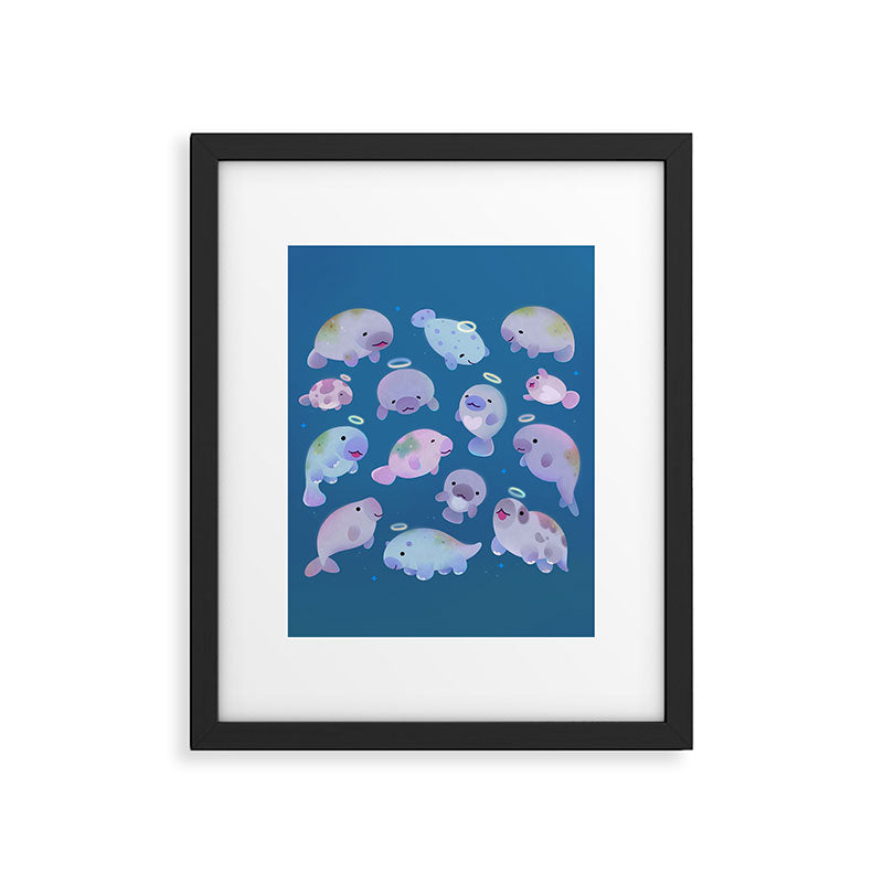 Sea cow (Sirenians) Framed Art Print Gallery Image 6