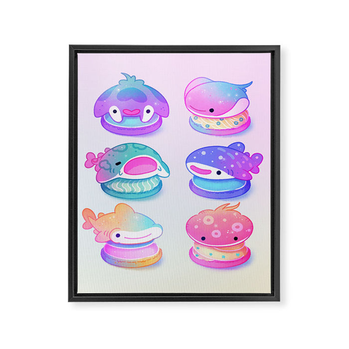 Sea macaron Framed Canvas Print Gallery Image 1
