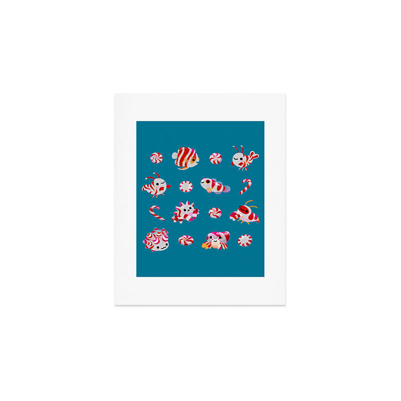 Sea Peppermint Candies Art Print Gallery Image 1