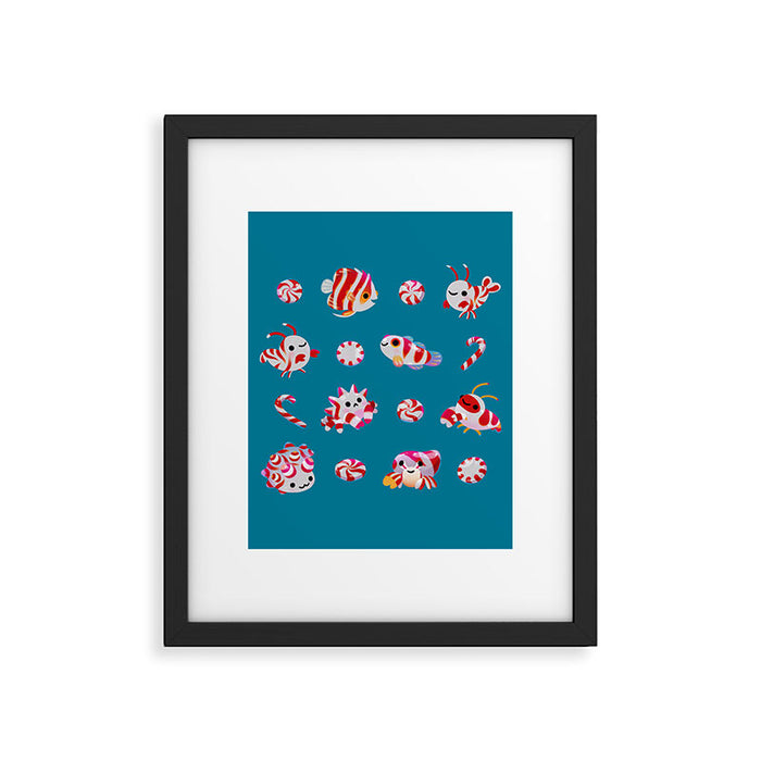 Sea Peppermint Candies Framed Art Print Gallery Image 1