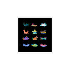 Sea slug - black Art Print Gallery Image 1