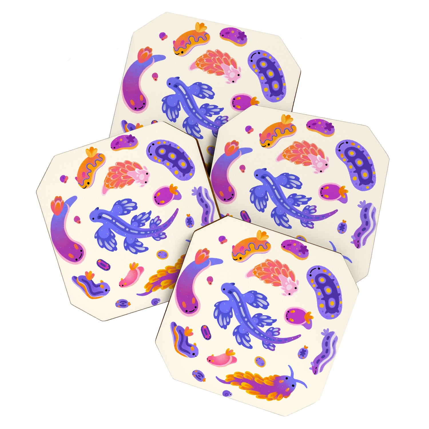 sea slug - pastel Coaster Gallery Image 1